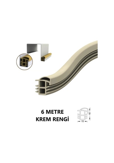 Çelik Kapı Fitili 6 Metre Krem Rengi, Çelik Kapı Lastiği, Kapı Contası Diğer