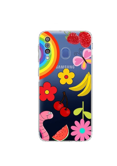 Samsung Galaxy M30 İle Uyumlu Water Color 5 Kamera Korumalı Şeffaf Kılıf Şeffaf