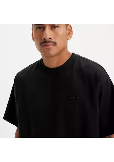 Levi's Erkek Logo İşlemeli 100% Pamuk Siyah T-shirt - A0637-0001 Siyah