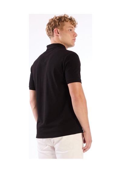 Dufy Erkek Slim Fit Polo Yaka Siyah T-shirt-19298