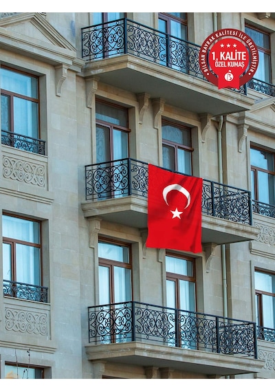 Türk Bayrağı 80x120 Cm - Alpaka Kumaş 1. Kalite 80 x 120 CM