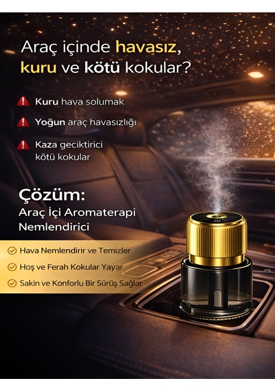 130ml 200mah Yıldız Tavan Efektli Nemlendirici Araç Ev Ofis Dağ Esanslı Kokulu Led