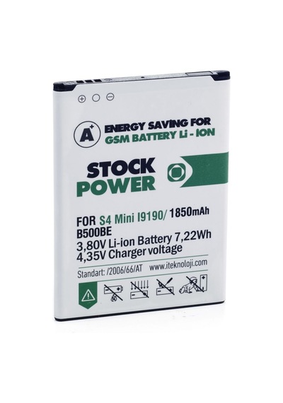 Stock Power Samsung Galaxy S4 Mini GT-i9190 Uyumlu Batarya