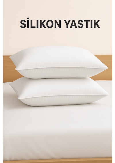 Formeya Boncuk Silikon Yastık 2 Adet 50x70 Cm Beyaz