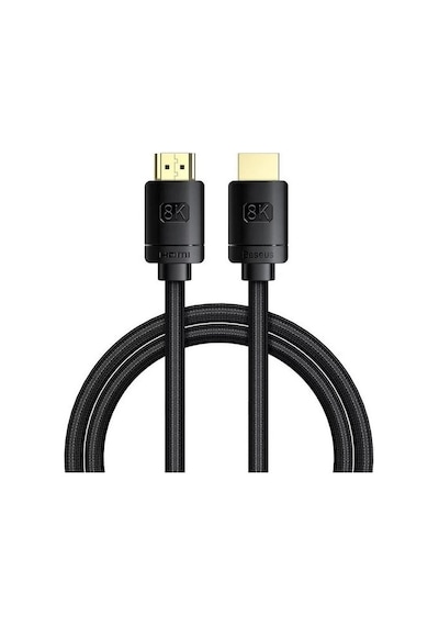 Baseus Hd Series 8k Hdmı 60hz 2.1 Örgülü Görüntü Aktarma Kablosu 48 Gbps 1 Metre