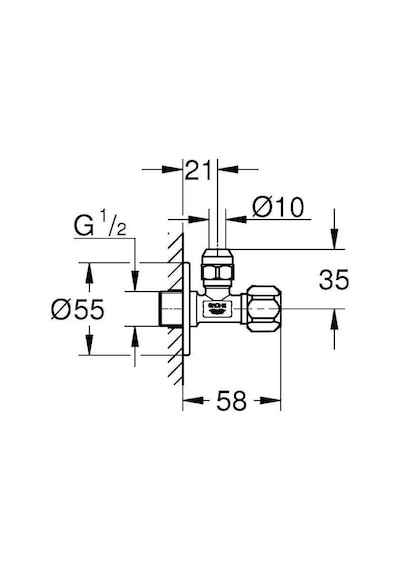 Grohe 1/2 Girişli x 3/8 Çıkışlı Ara Musluk 4 Adet - 22018000 Gri