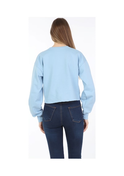 neslice Kadın Crop Havlu Nakışlı Sweat
