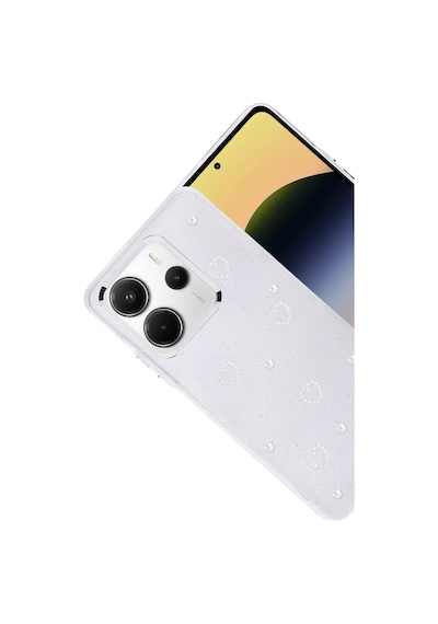 Xiaomi Redmi Note 14 4g Fiyonk Desenli Kapak - Desen 10 Beyaz