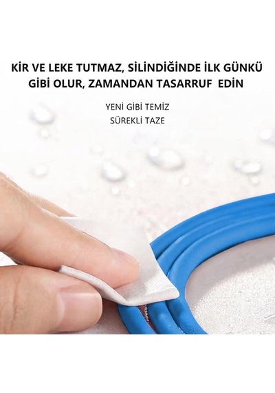 3.1a Süper Hızlı Şarj Üç Katmanlı Koruyucu 180 Döner Başlık Lightning Kablo Şarj Kablosu 1 Metre Şarj Kablosu