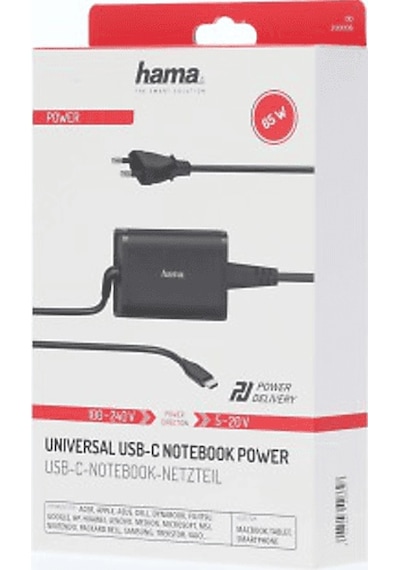Hama HM.200006 USB-C 5-20V 65W Laptop Güç Adaptörü