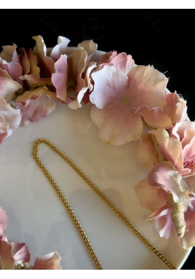 Sevgili Takı İnce Gurmet Model Gold Choker Çelik Zincir Kolye-choker Serisi Gold