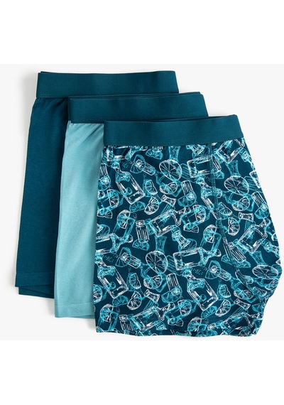 Koton 3'Lü Boxer Seti Soyut Baskılı Çok Renkli Yeşil 4Slm90054Mk Yeşil Koton 3'Lü Boxer Seti Soyut Baskılı Çok Renkli Yeşil 4Slm90054Mk Yeşil