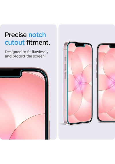 Apple iPhone 17e / 16e / 14 / 13 Pro / 13 İle Uyumlu Kolay Kurulum Cam Ekran Koruyucu Glas.tr Ez Fit Hd 2 Adet Şeffaf - Agl03385 Tr
