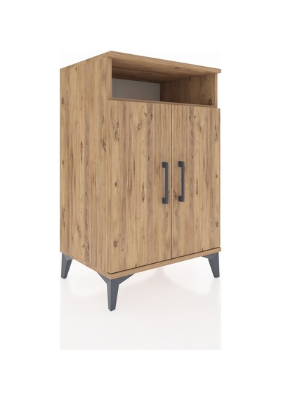 Hyperion Komodin 3 Raflı 2 Kapaklı 60x44x96 Çam-çam Çam