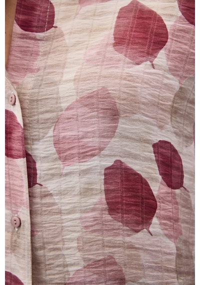 Sateen Kolu Katlamalı İnce Gömlek - Mürdüm-137209 MÜRDÜM