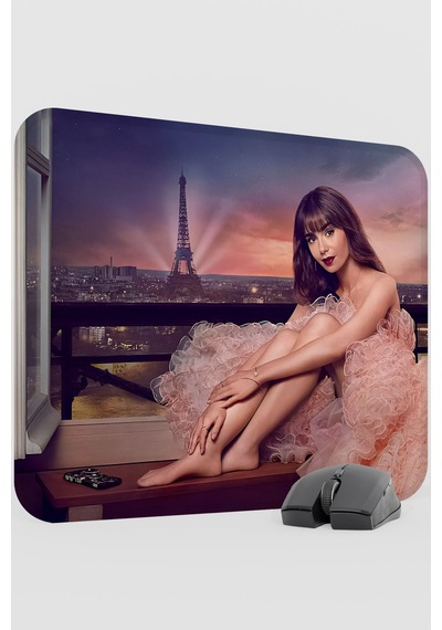 Emily İn Paris V5 48x40 Xl Gaming Kauçuk Kaymaz Taban Mouse Pad Fare Altlığı