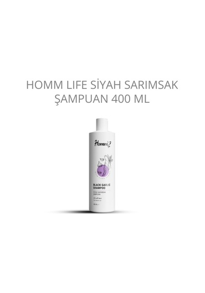 Homm Life Siyah Sarımsak Şampuan, 400 Ml, Tüm Saç Tipleri İçin