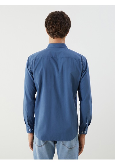 Lcwaıkıkı Classic Lacivert Regular Fit Uzun Kollu Poplin Erkek Gömlek