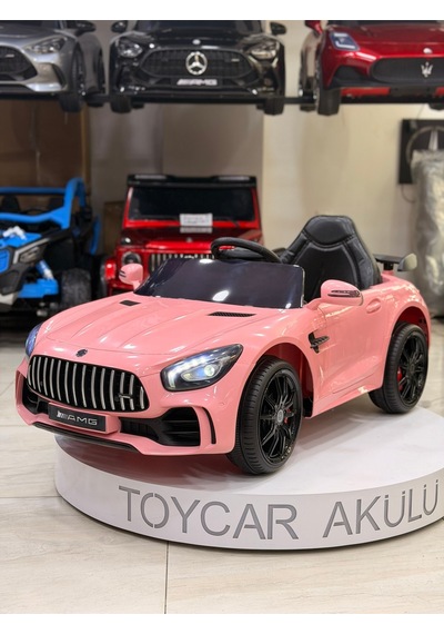 Mercedes Gt Akülü Araba 0-6 Yaş Kumandalı Özel Plaka Hediye Pembe