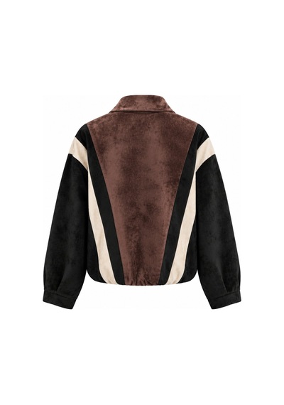 Laluvia Siyah 3 Renkli Bomber Ceket - 261011