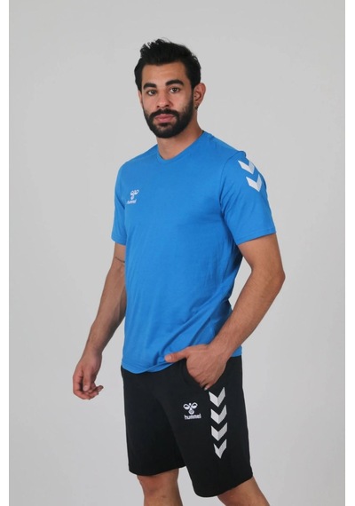 Hummel Armin Pamuklu Antrenman Tişört Saks Mavi