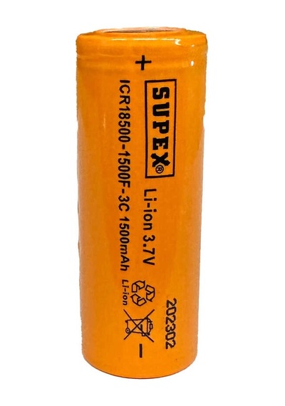 Icr18500-1500f-3c Lityum Ion 3.7v 1500mah 3c Deşarj Akımı Düz Kafa Pil