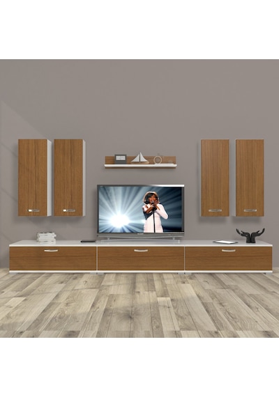 Decoraktiv Eko 8d Slm Tv Ünitesi Tv Sehpası Beyaz - Ceviz
