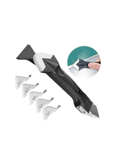 Derz Kazıyıcı Fayans Derz Dolgu Kazıma Aparatı Ve Uygulayıcı 5 Parça Silikon Çekme Uygulama No Color