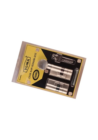 Hubrendy Çer Yuma 68mm Mandallı Çelik Kapı Tuzaklı Barel Seti - Sarı