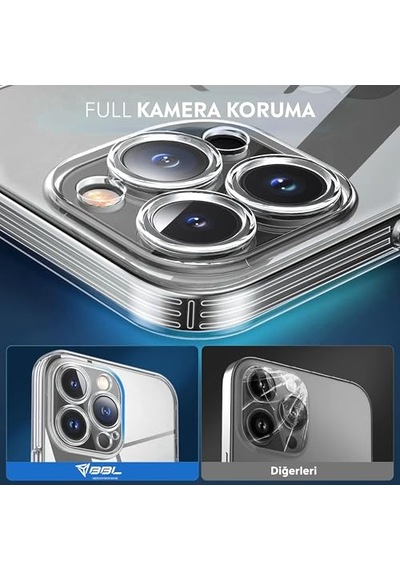 Apple iPhone Uyumlu 12 Pro Kamera Korumalı Şeffaf Silikon Kılıf Diğer