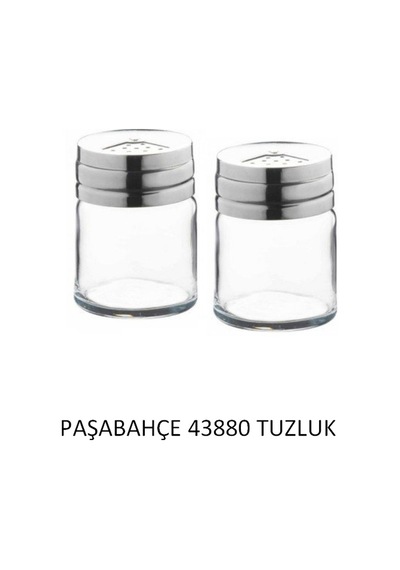 Paşabahçe Tuzluk Basic Metal Kapaklı Tuzluk Biberlik 2'li Cam Şişe