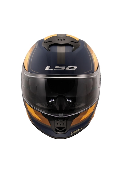 Ls2 Stream 2 Vintage Kask Kahverengi - Mat Navy Mavi - Turuncu