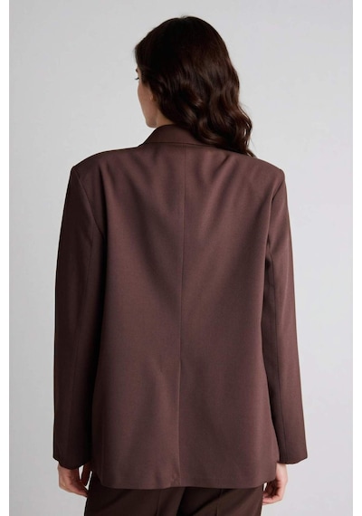Defacto Regular Fıt Dik Yaka Blazer Ceket H2399ax26spbn167 Kahve-bn167