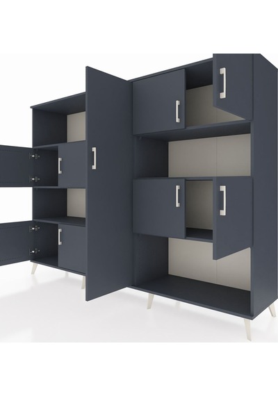 Hyperion Dolap 10 Raflı 9 Kapaklı 220x44x163 Antrasit-antrasit Antrasit-antrasit Hyperion Dolap 10 Raflı 9 Kapaklı 220x44x163 Antrasit-antrasit Antrasit-antrasit