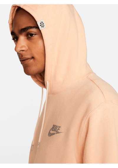 Nike Sportswear Hoodie Fleece Şardonlu Kapüşonlu Sweatshirt Somon