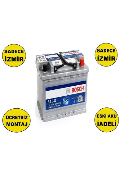 Bosch S4 032 Silver 12 V 74 Ah 680 A Akü-yerinde Montaj