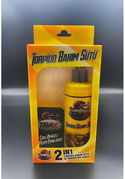 Trax Torpido Bakım Sütü ve Süngeri Torpido Parlatıcı Set