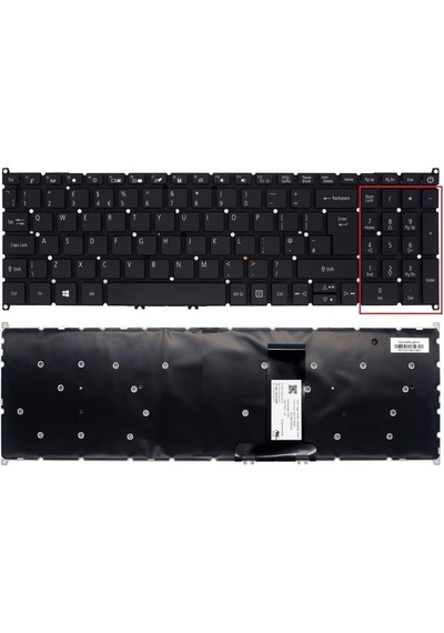 Acer Uyumlu Aspire 3 A317-32 52 A317-51 A317-51G Klavye (Siyah Tr) (V2) - 552299488