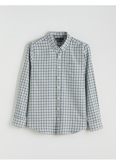 Lcwaıkıkı Classic Yeşil Regular Fit Ekose Gabardin Erkek Gömlek