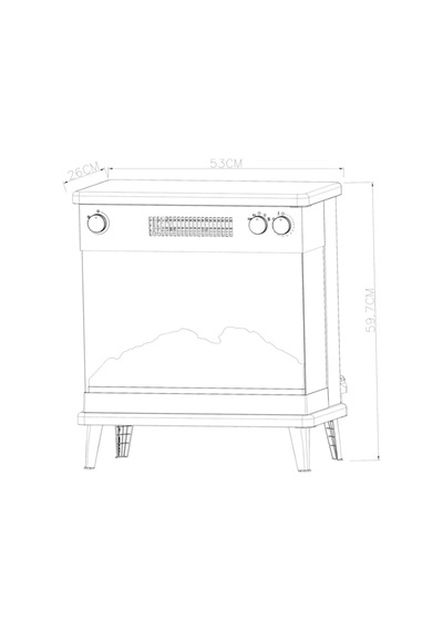 Good Home 3D 1800W Elektrikli Şömine