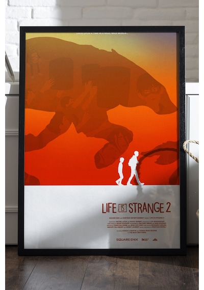 Life İs Strange 2 Siyah Ahşap Çerçeveli Poster, Dekoratif Oyun Duvar Tablosu
