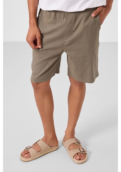 Tommylife Camel Standart Fit Dokuma Hafif Esnek Chino Erkek Şort - 81291 Camel