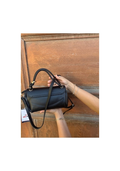 Just Polo Kadın Yeni Sezon Aksesuar Detaylı Çapraz Ayarlanabilir Askılı Şık El & Omuz Çantası Ebat 22 X 11 Cm Siyah 65870740