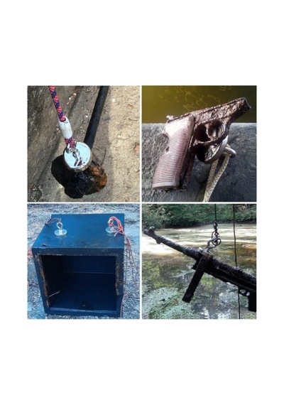 Magnet Fishing Halatlı Neodyum Pot Mıknatıs Seti, 60mm Çapında Kancalı Mıknatıs Balıkçılığı