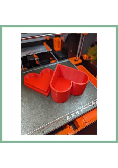 Bşkvirgo 3d Baskı Kalp Şeklinde Kapaklı Hediye Kutusu Dekoratif Takı Yüzük Saklama Kutusu Sevgililer Günü 10x10x5 Cm Bsk2026 Standart