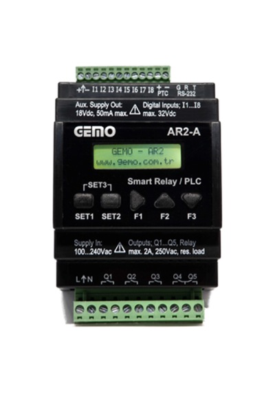 Gemo Ar2-a-230vac-8d-rtc ,110v..220vac 8d/5r Rtc Plc Cpu Modül
