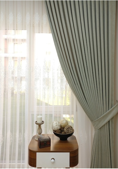 Evdepo Home Taş Rengi Fon Perde Tek Kanat (540345168) Taş