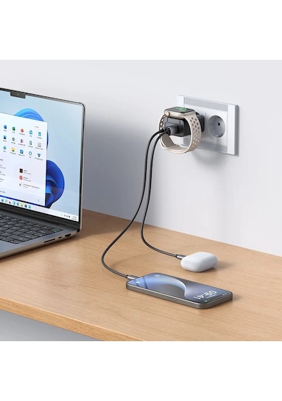 Mcdodo Ch-3700 30w 2in1 Kablosuz Apple Uyumlu iOS Watch Ve Şarj Adaptörü
