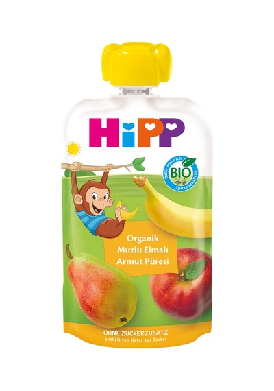 Hipp Organik Muzlu Elmalı Armut Püresi 100 G - 7 Adet Tarı