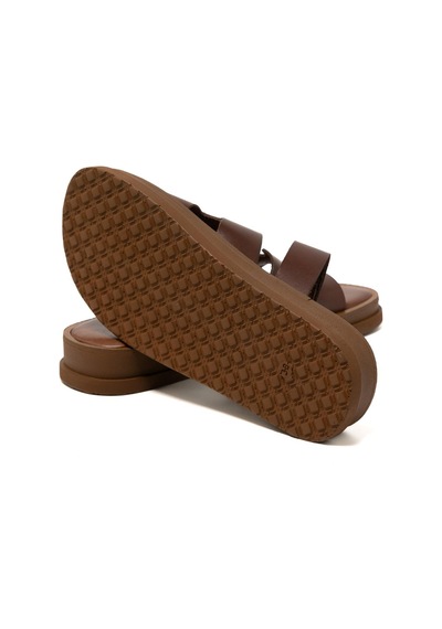 148 Brown Terlik Kadın 26224 Myconian 2025 Greek Sandal Kahverengi